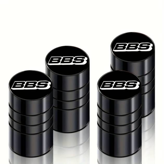 BBS Tire Valve Caps 4pcs Black