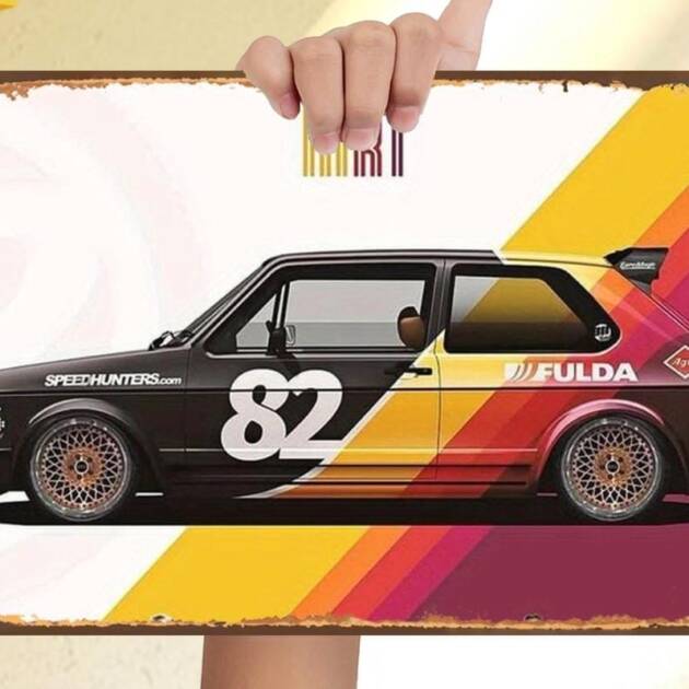 2D MK1 Retro 1980s Motorsport Wall Frame